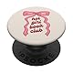 Hot Girl Book Club Pink Bow Coquette Bookish Nette Reader PopSockets Klebender PopGrip
