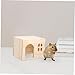 SUPVOX Wooden Guinea Pig Hideout House Multi Chamber Small Animal Hut for Hamsters Chinchillas and Rats Natural Design Easy to Pet Habitat