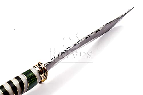 image for NoonKnives:Hand Made Damascus Steel Collectible Bowie Knife & Handle C