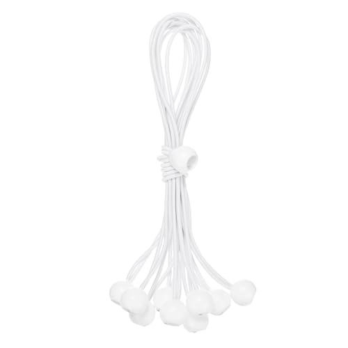 Tendeurs élastiques à boule blancs pour parasol de terrasse et camping 30cm