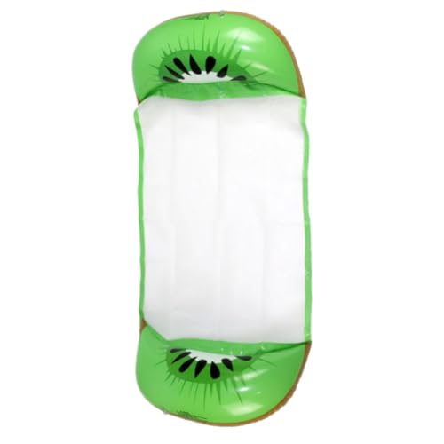 MUSISALY Cama Flotante Inflable para Natación con Respaldo Diseño de Frutas Kiwi Verde Colchoneta Flotante para Piscina Suministros para Fiestas y Relajación al Aire Libre