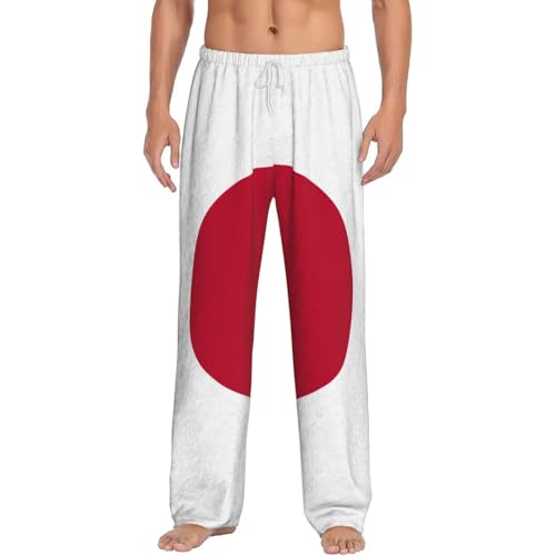 Pantalon pyjama drapeau japonais homme en polelle douce, le cadeau idéal cocooning