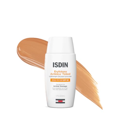 Image of ISDIN Eryfotona Actinica Mineral Face Sunscreen SPF 50, No White Cast