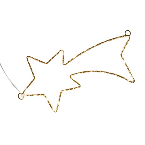 Loberon LED-Sternschnuppe Glittera - Warmweißes Licht - Filigranes Design - Lichtobjekt - Kinderzimmer -Dekoleuchte - Eisen, Gold