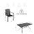 Anmutig 7 Pieces Patio Dining Set Outdoor Furniture with 6 Stackable Aluminum/Resin Chairs ? 63.5‘’ Rectangula Table Furniture Set