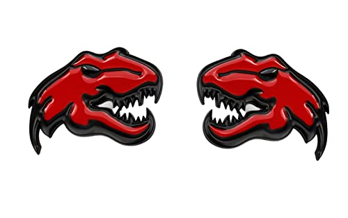 Image of A Pair Redeye Dinosaur Metal Emblem for Dodge RAM TRX 1500 2500 3500 Charger Challenger