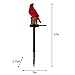 Cardinal Garden Decor Red Bird Figurine Memorial Solar Light Outdoor Stake Patio Yard Art Lawn Ornaments Porch Cute Christmas Decorations Outside Mom Grandma Women