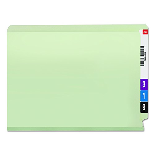 Smead-End-Tab-Pressboard-File-Folder-Straight-Cut-Tab-2-Expansion-Letter-Size-GrayGreen-25-per-Box-26210