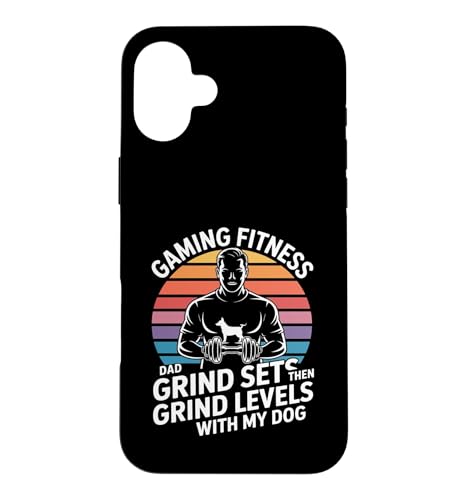 Gaming Fitness Dad Grind Set Then Level With My Dog �X�}�z�P�[�X iPhone 16 Plus �p