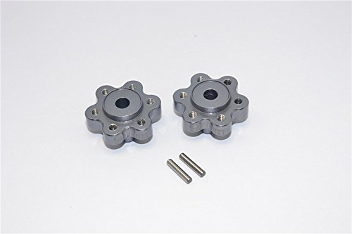 Axial Yeti (AX90026) & Yeti SCORE (AX90050, AX90068) Upgrade Parts Aluminum 2.2 Wheel Hub Adapters (9mm Thickness) - 1Pr Set Gray Silver