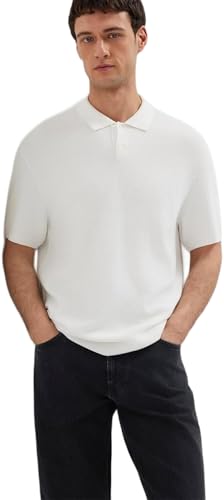 Knit T-Shirt Mavi avec col polo homme en maille fine respirante marine