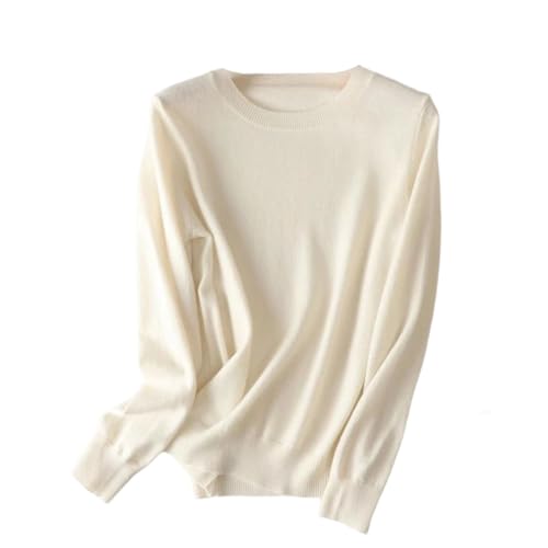 Women Solid Sweater Round Neck Loose Pullover Basic Light Soft