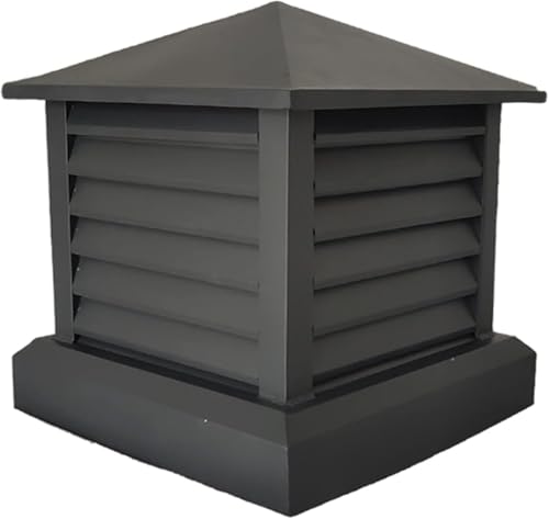 Tapa de lluvia cuadrada de aluminio modelo Louvre 40 cm