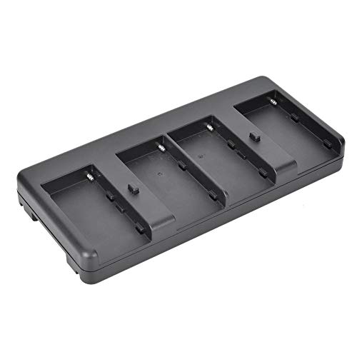 4 Slots Design Base do conversor de bateria preta Botão de liberação rápida Base de bateria segura e