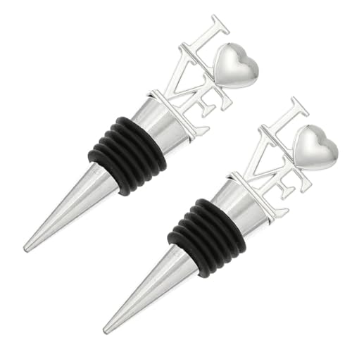 Toyvian 2 pezzi per Bottiglia di Vino in Lega di Zinco con Chiusura Ermetica Antiruggine e Resistente per Regali Amanti del Vino e Conservazione