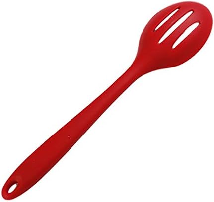 Spoons Silicone Slotted Spoon Large Silicone Scoop Drainer Spoon Long Handle Kitchen Strainer Spoon Spatula Non-Stick Cooking Utensils (Color : D) (C)