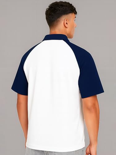 Image of Jump Cuts || Mens || Printed || Polo Neck || Raglan Half Sleeve || Cotton Blend || T-Shirt
