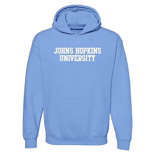 UGP Campus Apparel AH1001 - Johns Hopkins Blue Jays Basic Block - Sports Team Hoodie - Small - Carolina Blue