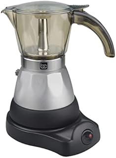 Bene Casa - Black Espresso Coffee Maker with Transparent Carafe - Brews 3 Cups in 5 Minutes - Includes Cool-touch Handle and Automatic Shut Off Feature