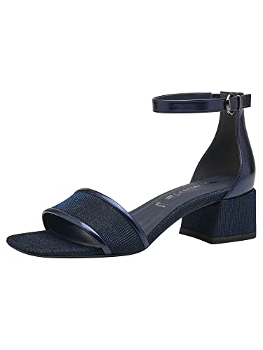 Tamaris Sandalias de tacón para mujer 1 1 28266 30, Navy Glam, 37 EU