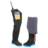 LIEWEI Boutique Shop UK Verdicken Sie Flanell-Wathose für den Winter, wasserdichte Overknee-Stiefel zum Angeln, für den Gemüsemarkt und die Gartenarbeit Matschstiefel