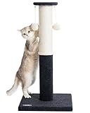 Picture of Komicoll 34-Inch Tall Cat Scratching Post for Indoor Cats, Large Carpet Scratch Post, Sisal Cat Scratcher, Sturdy and Durable Cat Post with Hanging Ball Black