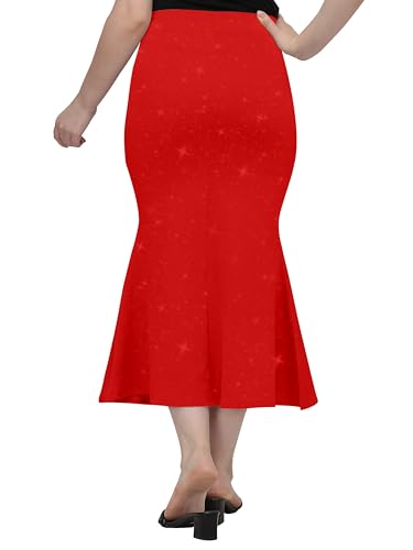 Image of Mehrang Stretchable Shimmer Saree Shapewear Petticoat for Women, Skirts for Women,Shape Wear Dress for Saree
