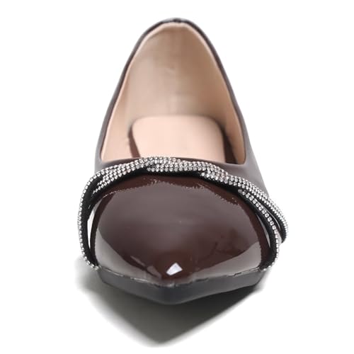 Image of Stunner Womens Flats Fashion Pointed Toe Bowknot Ballet Flats Cute Slip On Dress Flats Comfortable Party Wedding Flats2