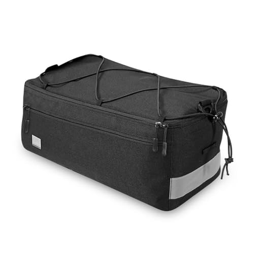 Kwueiit自転車ラックバッグ, 自転車トランクバッグ 8L 自転車リアバッグ防水バイクラックバッグ防水レインカバー付き ロードバイクラックバッグ、サイクリングパニアバッグ、リアシートバッグ、断熱8L容量ショルダーバッグ