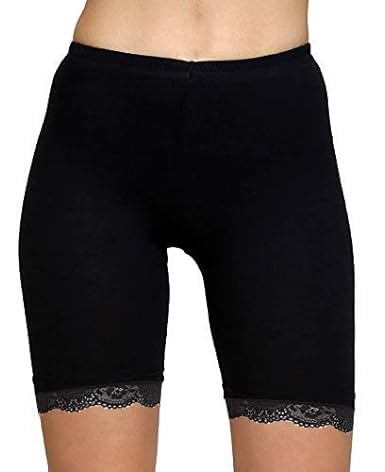 Slinky Women's Cycling Shorts Tights Shorties 4 Way Stretch Cotton Spandex High Waist Innerwear Lace Shorts-picture-16