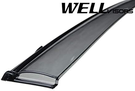 WellVisors Window Visors Wind Deflectors Compatible with Kia Forte Sedan 2010-2013 with Black Trim Rain Guards 3-847KA007