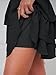 Caracilia Summer Skorts for Women Flowy High Waist Ruffle Tiered Mini Skirts 2026 Casual Beach Vacation Skirt Built-in Shorts Black Medium