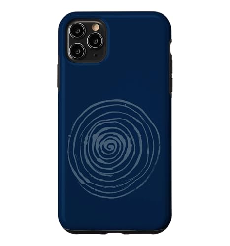 Grunge Spiral Abstract Nature Vintage y2k Earthy Blue �X�}�z�P�[�X iPhone 11 Pro Max �p