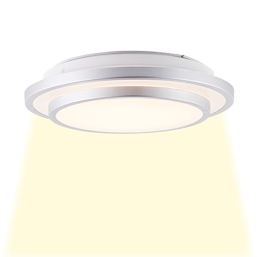 BRILLIANT Luciano LED Deckenleuchte rund 28 cm aluminium/weiß – Deckenlampe für Wohnzimmer, Schlafzimmer, Flur & Küche – warmweißes Licht – 12 W BRILLIANT Luciano LED Deckenleuchte rund 28 cm aluminium/weiß – Deckenlampe für Wohnzimmer, Schlafzimmer, Flur & Küche – warmweißes Licht – 12 W
