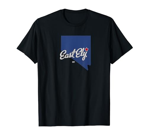 East Ely Nevada NV Map T-Shirt