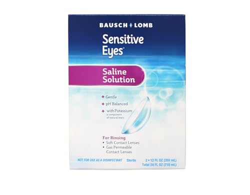 Bausch and Lomb Sensitive Eyes Saline Solution -- 24- oz Per Box (Value Pack of 4)