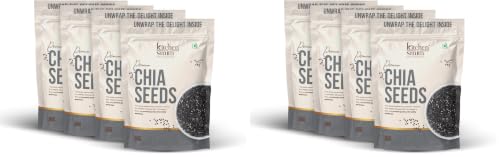 Image of KitchenSmith Premium Chia Seeds - Pack of 8 (200gm Each) | Raw Chia Seeds For Eating | Natural Plant-Based Seeds | Omega-3 Source | Everyday Superfood Use | Clean & Versatile Pantry Essential
