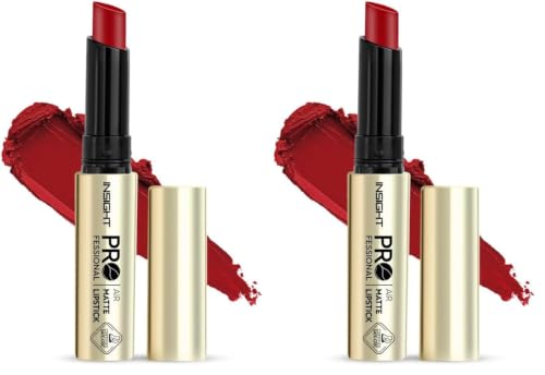 Image of INSIGHT Professional Air Matte Lipstick | Smooth Finish | All Day Comfort | Infused with Rosehip Oil and Avocado Butter | One Swipe Color - (Tiana) (3g) (Pack of 2)