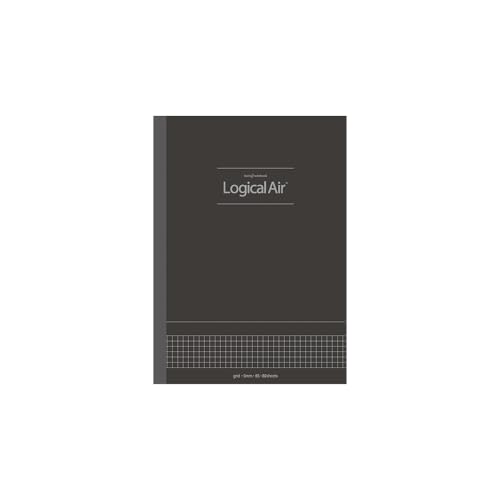 Cahier semi-B5 léger Nakabayashi Logical Air à petits carreaux 5 mm et 80 feuilles noires