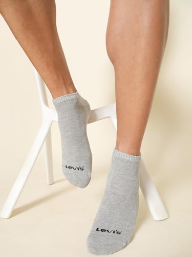 Image of Levi's LS304 Men's Compact Cotton Stretch Ankle Low Cut Socks (Pack of 3)