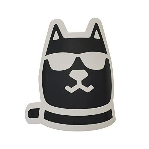 Gepinke MTB Bike Head Badge Decals Stickers BMX Foldable Bike Frame Sticker (Cool Dog(Black))