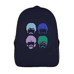 CSTAL The Beatles Sac à Dos Pour Enfant Rock Band Grande Capacité Boucle De Réglage Design Respirant Sacs D’école Pour Filles Garçons Et Adolescents 16inch - Les Beatles, Paul McCartney, John Lennon, RIngo Starr, George Harrison