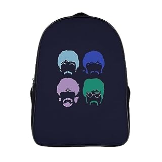 CSTAL The Beatles Sac à Dos Pour Enfant Rock Band Grande Capacité Boucle De Réglage Design Respirant Sacs D’école Pour Filles Garçons Et Adolescents 16inch - Les Beatles, Paul McCartney, John Lennon, RIngo Starr, George Harrison