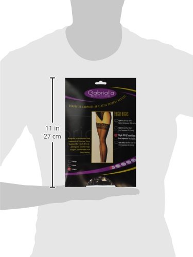 Image of GABRIALLA Graduated Microfiber Compression Thigh High Stockings (25-35 mmHg) H-306 2 Pack