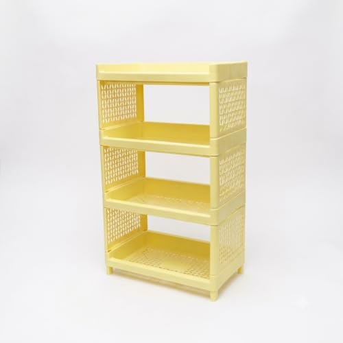 Image of 4 Tier Multi Purpose Plastic Storage Rack, White
