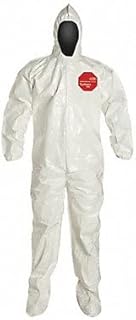 DUPONT, SL122BWHLG001200, TYCHEM SL Coverall Zip FT Storm Flap ATT. Socks