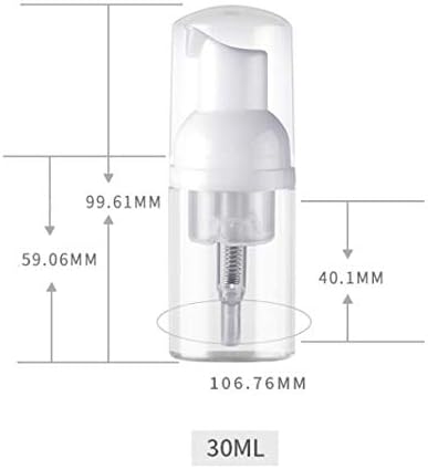 Miniatura 5 de Botella de espuma vacía de plástico transparente, botella de espuma de espuma líquida, envases de espuma para vial, dispensador de frascos, bote