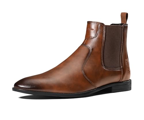 Image of LOUIS STITCH Men's Mid-Top Ankle Chelsea Boots| Dual-Tone Slip-On Boots for Men | Perfect for Business, Formal & Casual Wear | LSNRGCL