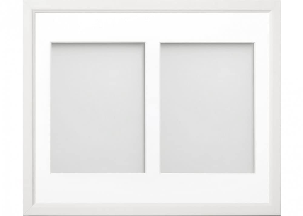 Frame Company Drayton Multi Aperture Photo Frame, White, 12x10 for 7x5 inch (x2)