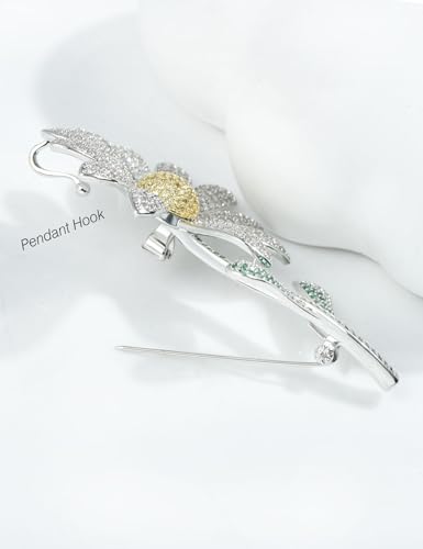 Image of Daisy Boutonniere Flower Lapel Pin Brooch Breastpin Sunflower Tie Pins Tie Tack Pins for Women Hat Jacket Suit
